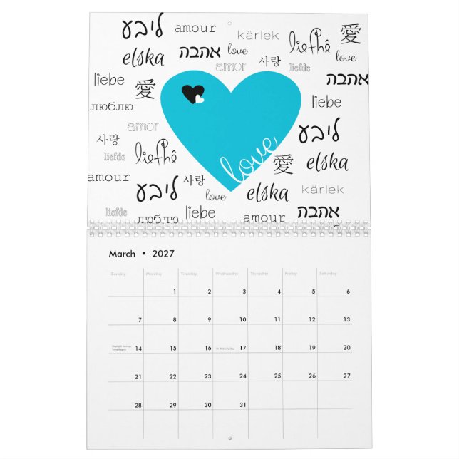 Liebe Kalender (Mär 2027)