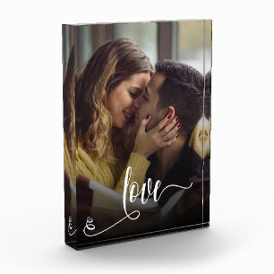 Liebe Kalligrafie Foto Block