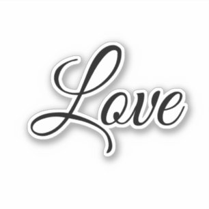 Liebe Kalligrafie Moderne Typografie Elegantes Sk Aufkleber