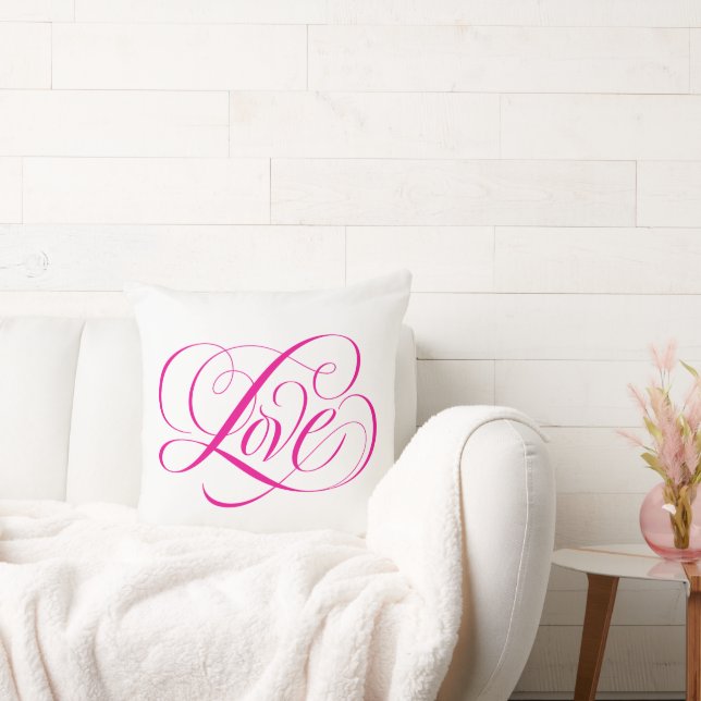 Liebe Kalligrafie Valentine Kissen (Liege)