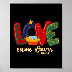 Liebe kam herab Lukas 2_11 Frohe Weihnachten Jesus Poster