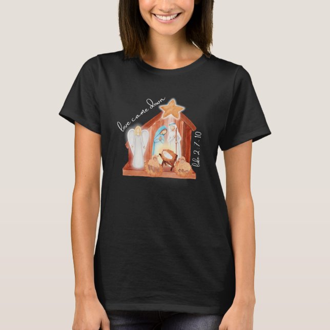 Liebe kam nach unten T-Shirt (Vorderseite)