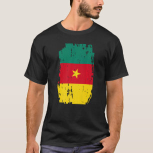 Liebe Kamerun Vintage Flagge Kameruns T-Shirt