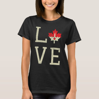 Liebe Kanada Day Maple Proud Canadian Fl T-Shirt