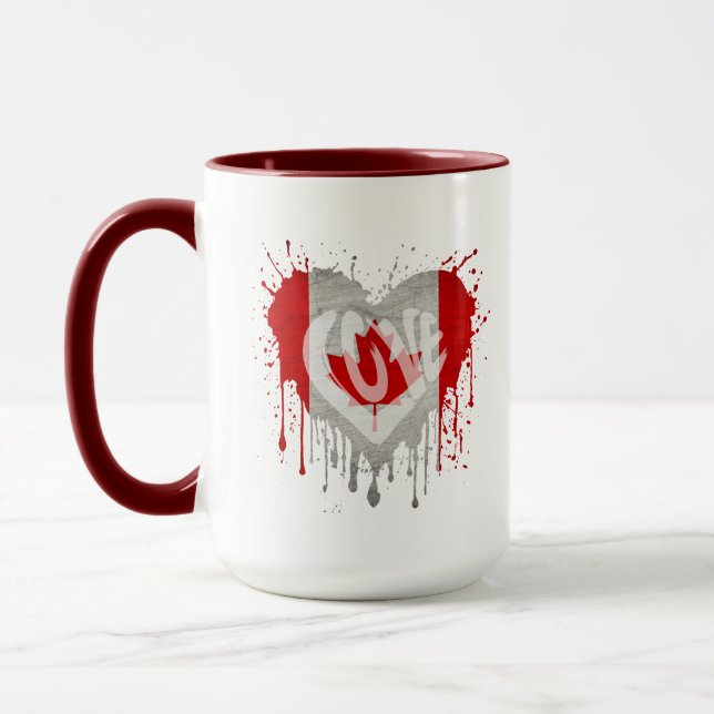 Liebe Kanada-Flagge Tasse (Links)