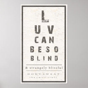 Liebe kann so blindes Plakat sein