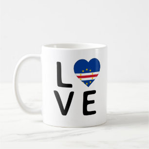Liebe - Kap-Verde-Flagge Kaffeetasse