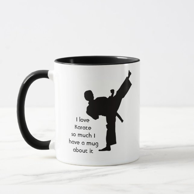 Liebe Karate so viel ich so viel Spaß Zitat Tasse (Links)