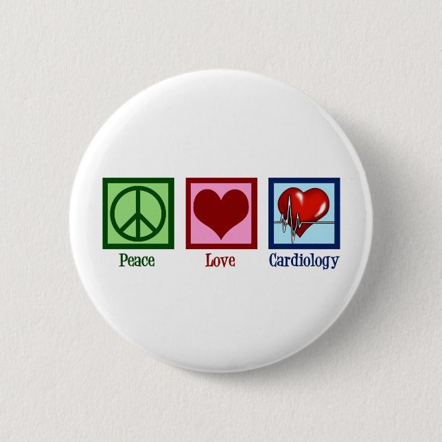 Liebe Kardiologie Herzchirurg Herzschlag Button (Vorderseite)