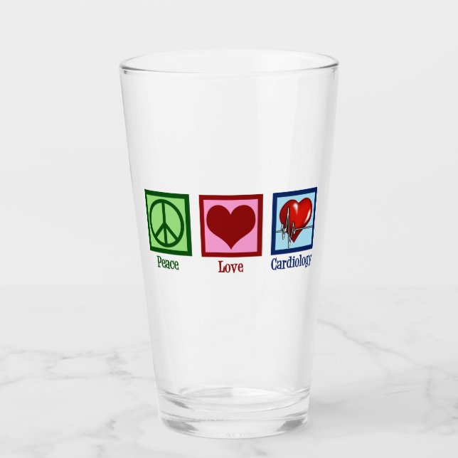 Liebe Kardiologie Herzchirurg Herzschlag Glas (Vorderseite)