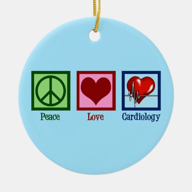 Liebe Kardiologie Herzchirurg Herzschlag Keramik Ornament (Vorne)