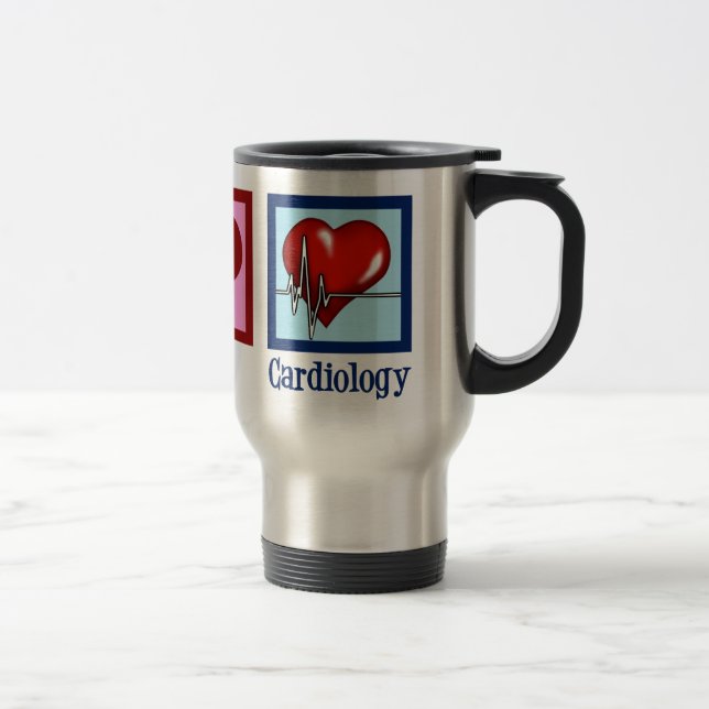 Liebe Kardiologie Herzchirurg Herzschlag Reisebecher (Rechts)