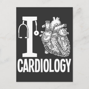 Liebe Kardiologie Herzkrankheit Operation Medizini Postkarte