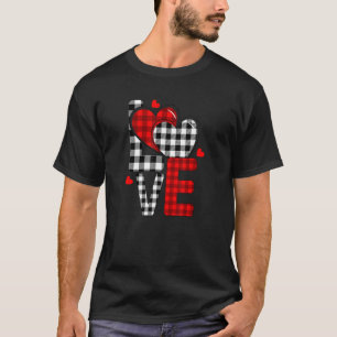 Liebe Kariert Hearts Valentinstag Frau T-Shirt
