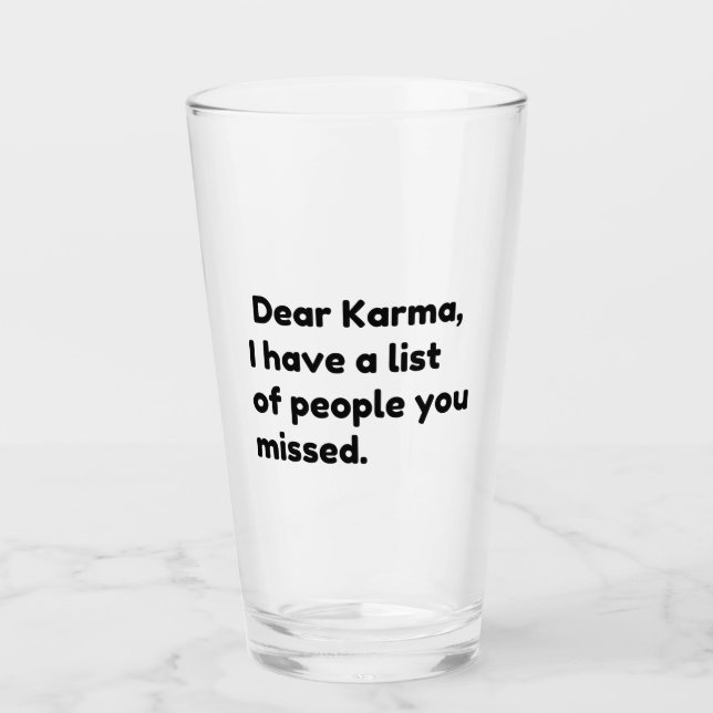 Liebe Karma Glas (Vorderseite)
