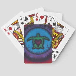 Liebe Kartenspielen Schildkrötenherz Gefärbte Kraw Spielkarten
