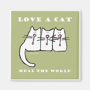 Liebe Kätzchen einer Katzen-drei Magnet