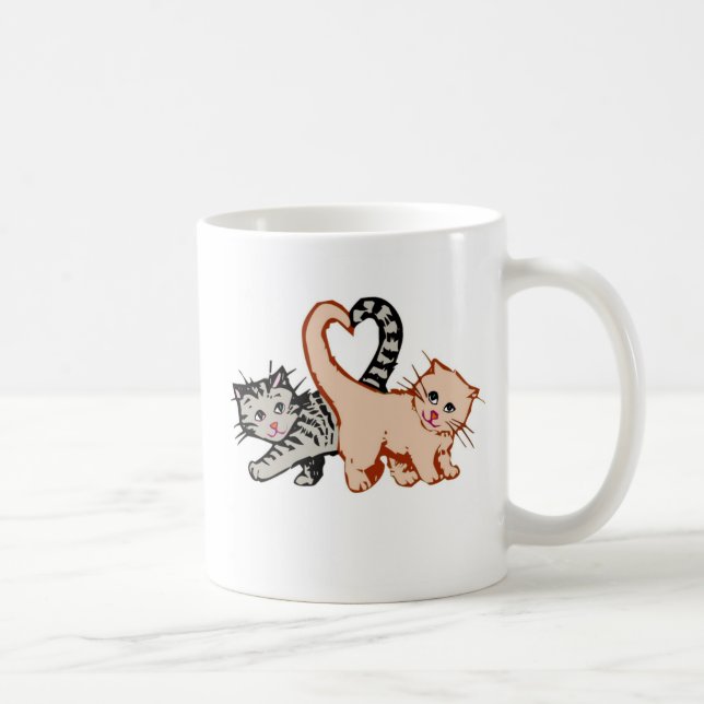 Liebe-Kätzchen-Kaffee-Tasse Kaffeetasse (Rechts)