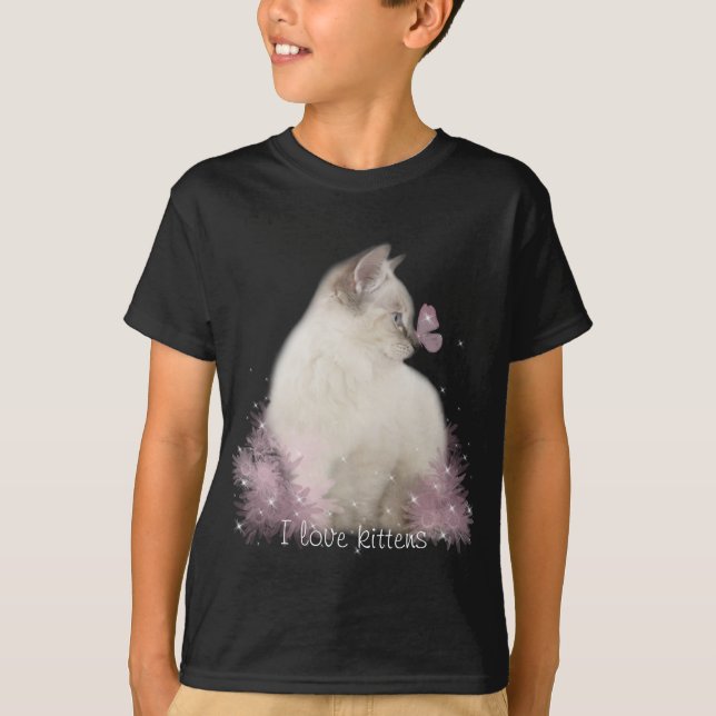 Liebe-Kätzchen-T - Shirt der Kind I (Vorderseite)