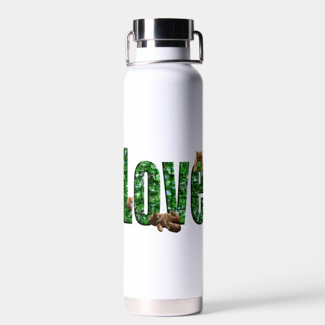 Liebe = Kätzchen, Trinkflasche (Rückseite)