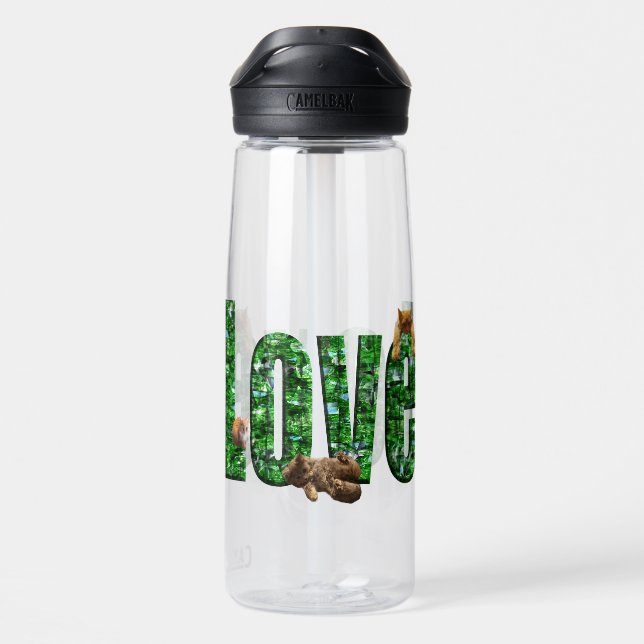 Liebe = Kätzchen, Trinkflasche (Rückseite)
