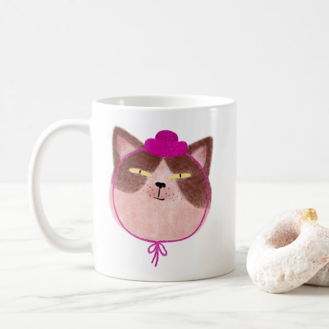 Liebe Katze Kaffeetasse (Mit Donut)