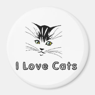 Liebe Katzen 5 i Liebe Katzen 5 Kätzchen mit gelb Magnet