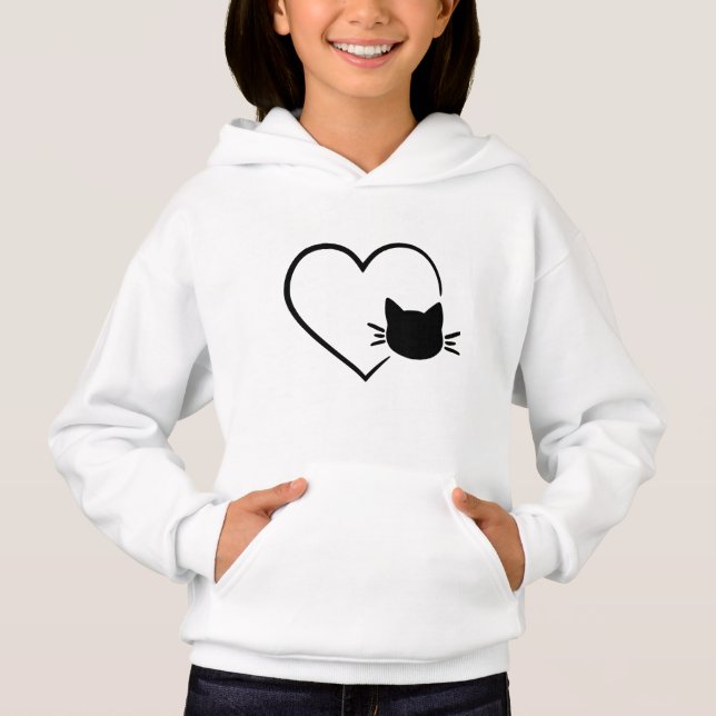 Liebe Katzen Hoodie (Vorderseite)