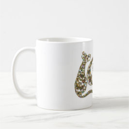 Liebe Katzen in allen Juwelierfarben Kaffeetasse