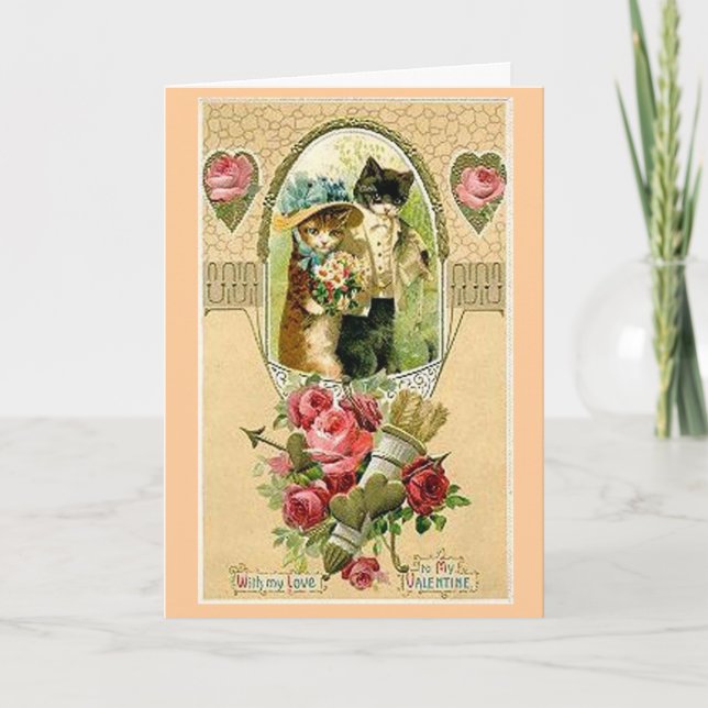 Liebe Katzen - Karte (Vorderseite)