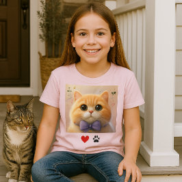 Liebe Katzen Niedlich Katze Pink Girls T - Shirt