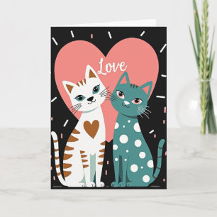 Liebe Katzen Punkte Karte