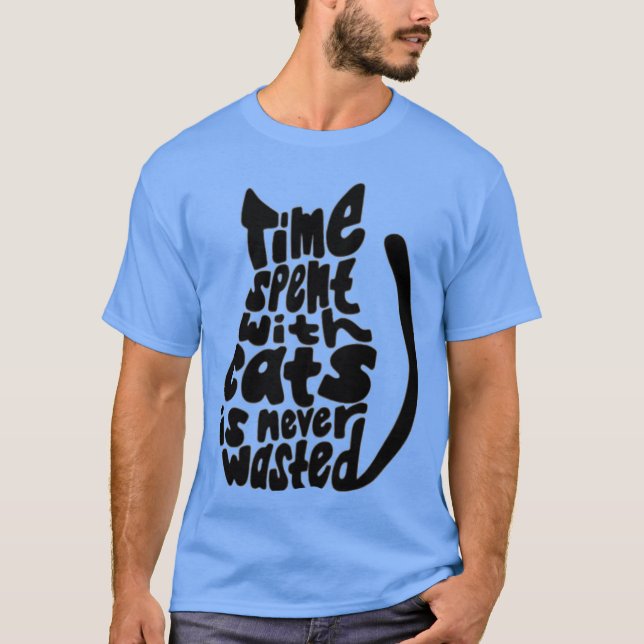 liebe Katzen Retro T-Shirt (Vorderseite)