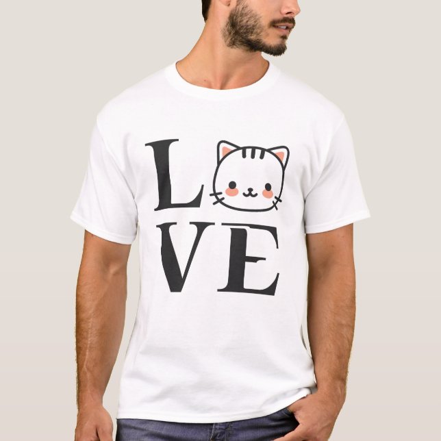 Liebe Katzen T-Shirt (Vorderseite)