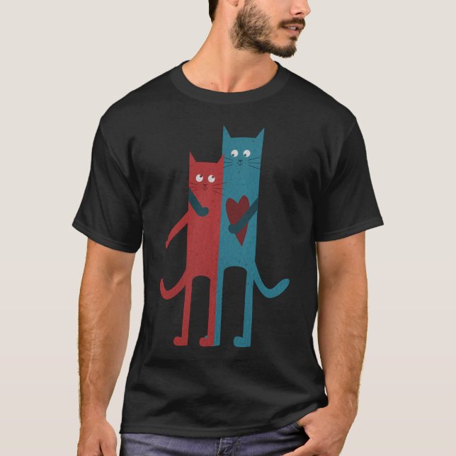 Liebe Katzen T-Shirt (Vorderseite)