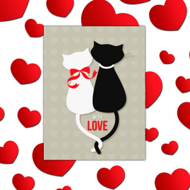 Liebe Katzen Valentine Feiertagspostkarte (Von Creator hochgeladen)