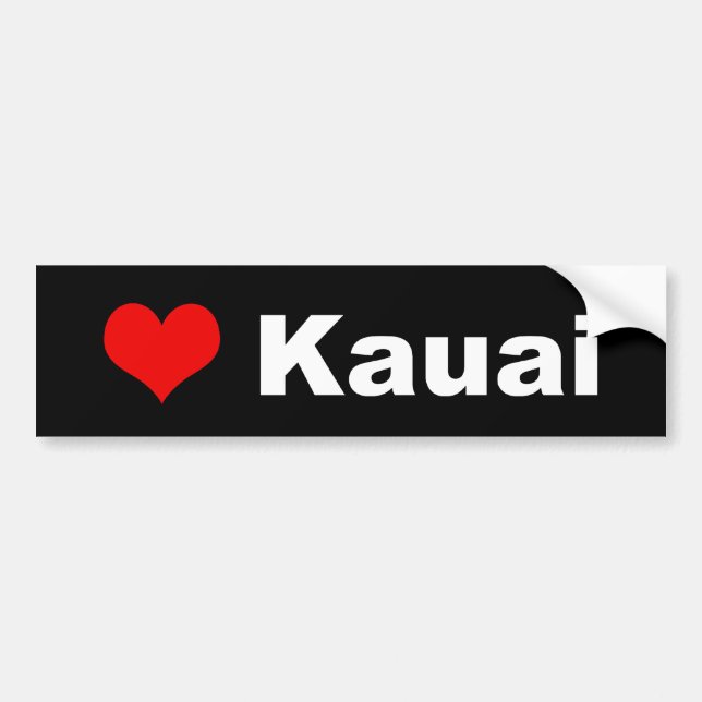 Liebe Kauai Autoaufkleber (Vorne)