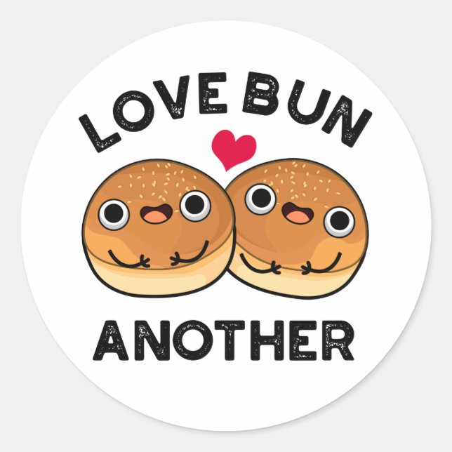 Liebe kauft einen anderen lustigen Food Puff Runder Aufkleber (Vorderseite)