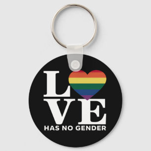 Liebe kennt kein Geschlecht LGBTQ Regenbogen Stolz Schlüsselanhänger