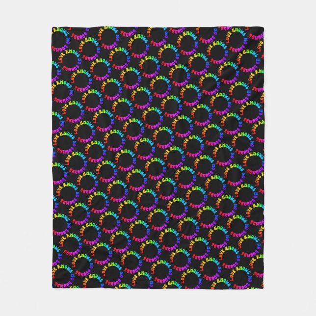 Liebe kennt keine Grenzen für den Regenbogenkreis  Fleecedecke (Vorderseite)