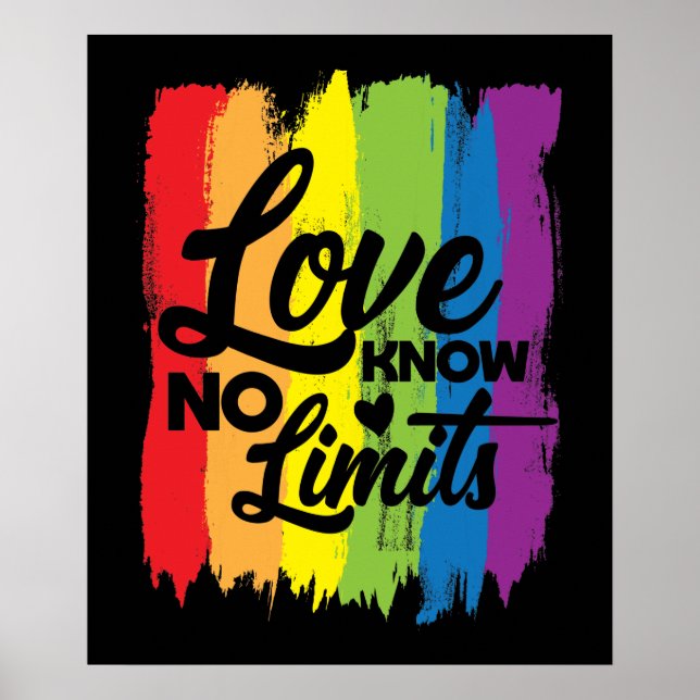 LIEBE KENNT KEINE GRENZEN FÜR LGBT-Gay Pride Poster (Vorne)