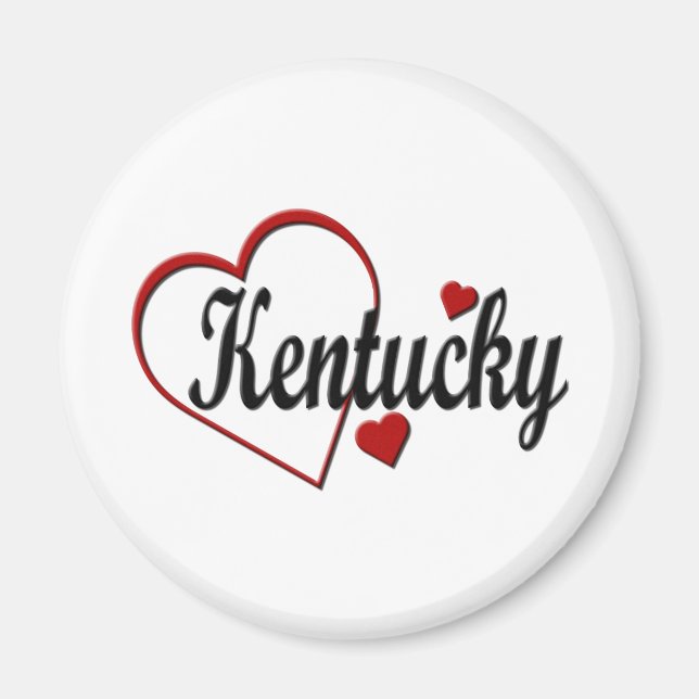 Liebe Kentucky Hearts Magnet (Vorne)