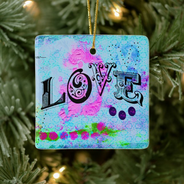 Liebe Keramik Ornament (Baum)