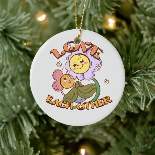 Liebe Keramik Ornament (Baum)
