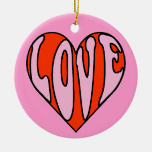 Liebe Keramik Ornament