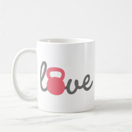 Liebe Kettlebell Pink Kaffeetasse