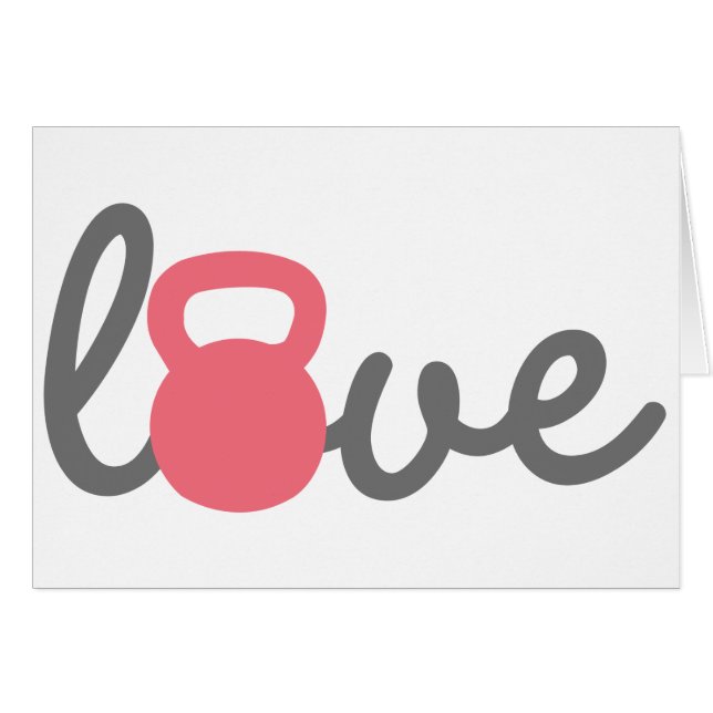 Liebe Kettlebell Rosa (Vorderseite (Horizontal))