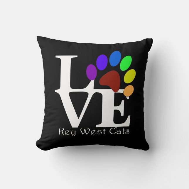 LIEBE Key West Cats Pillow Kissen (Vorderseite)