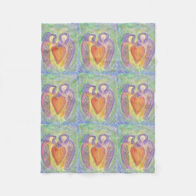 Liebe Kind Guardian Angels Art Fleece Blankets (Vorderseite)