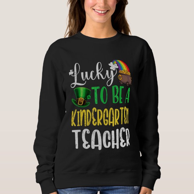 Liebe Kindergarten Kleeblatt St Patricks Da Sweatshirt (Vorderseite)